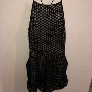 Laser Cut Black & Gold Romper